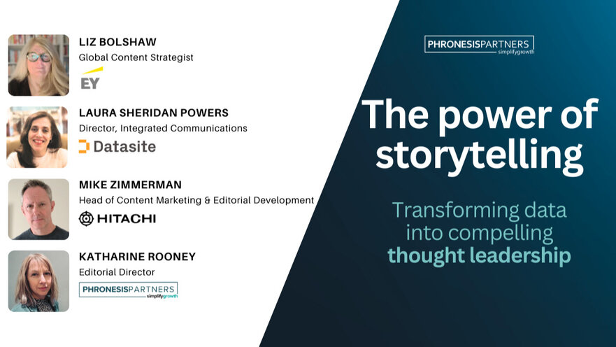 The power of storytelling webinar cover