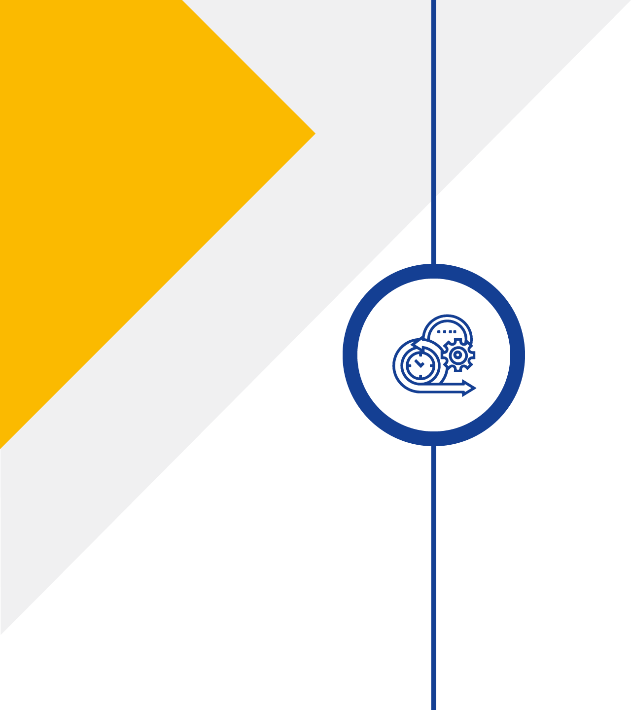Icon showing two clocks with arrows circling them and a cog